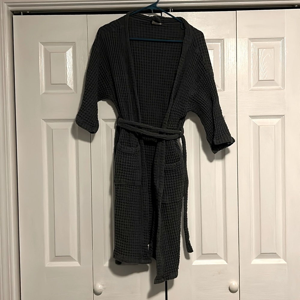 Waffle cotton bathrobe